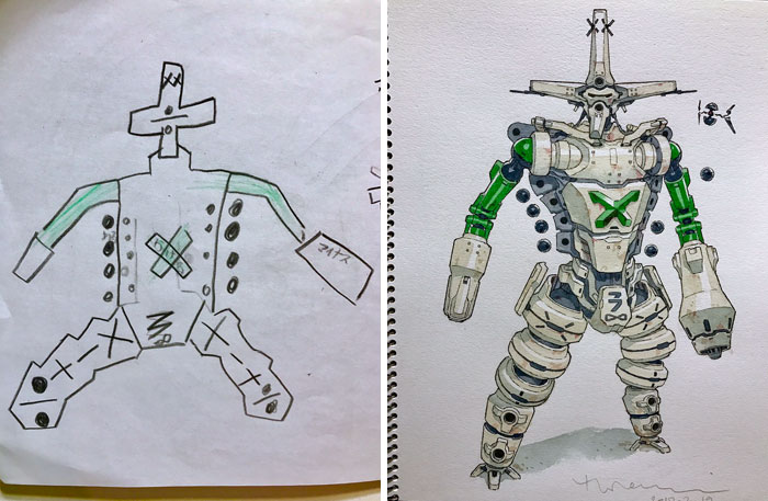 Dad Turns His Sons’ Doodles Into Anime Characters, And The Result Is Amazing Dad Turns His Sons’ Doodles Into Anime Characters, And The Result Is Amazing