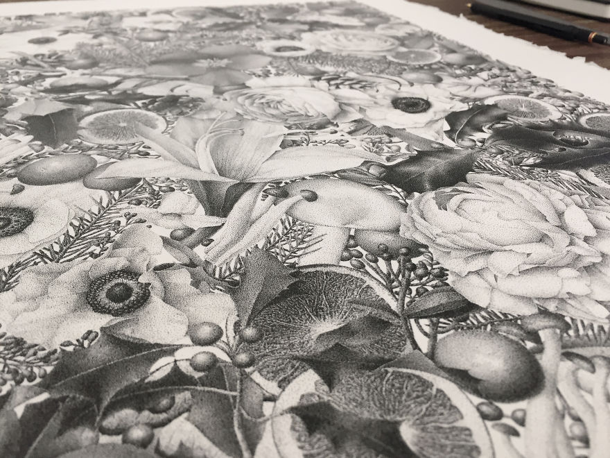 8 Million Dots And 400 Hours Later, I Present My Artwork “Winter” 8 Million Dots And 400 Hours Later, I Present My Artwork “Winter”