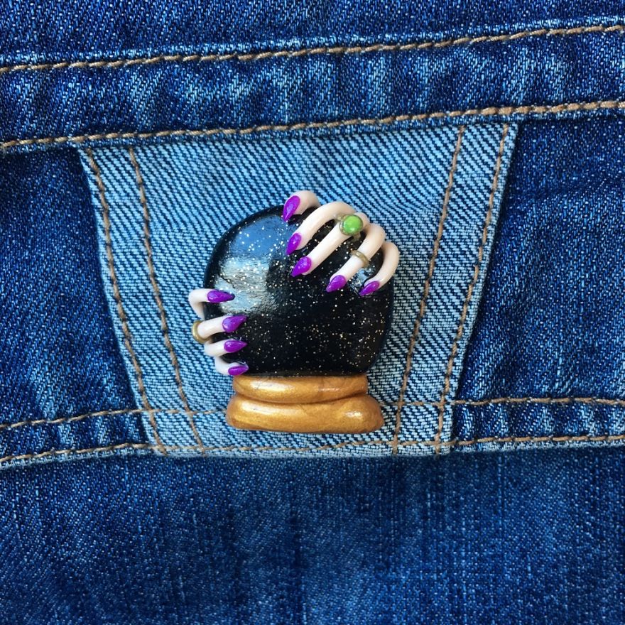 Polymer Clay Pins And Earrings Made By Me