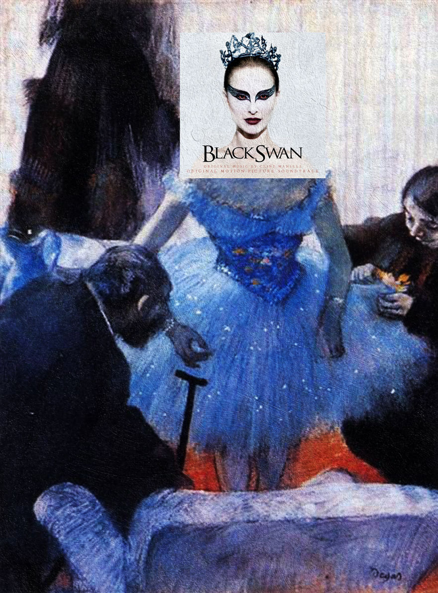 I Combine Movie Soundtrack Album Covers With Classical Paintings