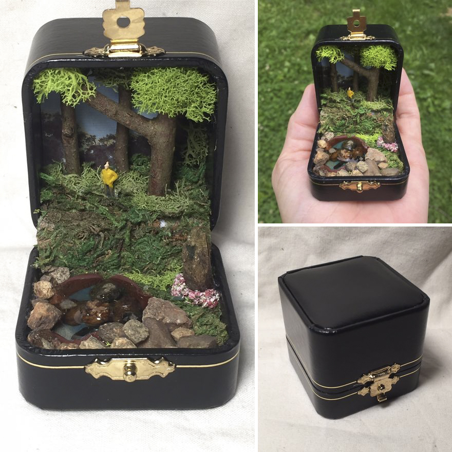 I Make Woodland Jewelry Box Dioramas