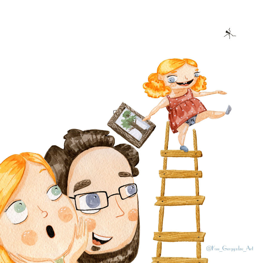 My 3-Year-Old Daughter Never Lets Me Get Bored So I Started Illustrating Our Life My 3-Year-Old Daughter Never Lets Me Get Bored So I Started Illustrating Our Life