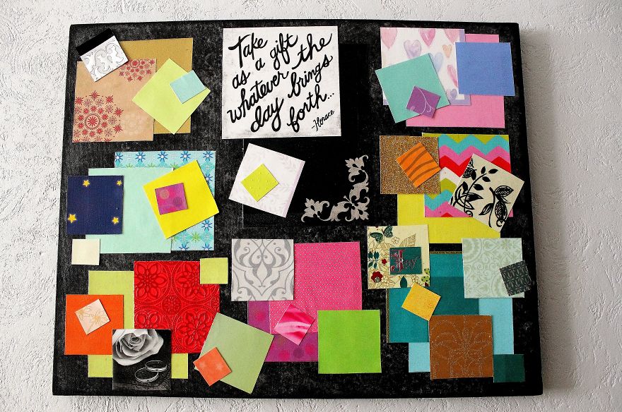 I Cut Up All Our Wedding Cards And Turned Them Into Art For Our Home I Cut Up All Our Wedding Cards And Turned Them Into Art For Our Home