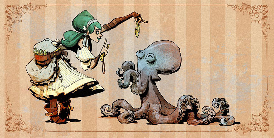 Disney Illustrator Imagines A Life With A Pet Octopus, And It’s Just Too Adorable (79 Pics) Disney Illustrator Imagines A Life With A Pet Octopus, And It’s Just Too Adorable (79 Pics)