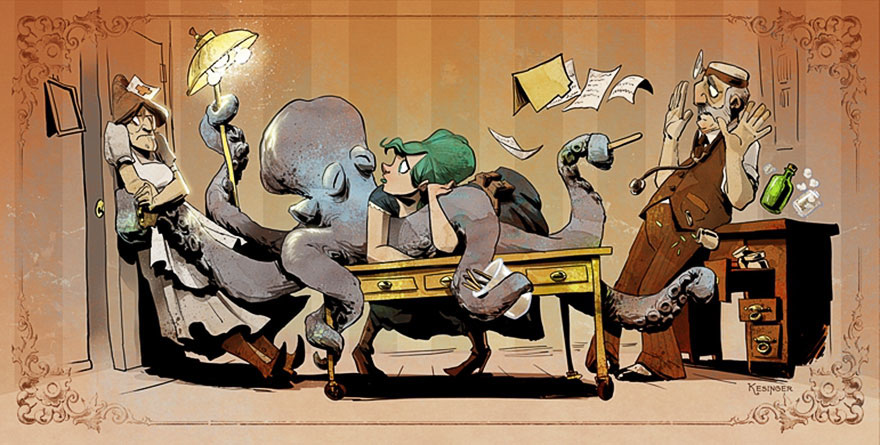 Disney Illustrator Imagines A Life With A Pet Octopus, And It’s Just Too Adorable (79 Pics) Disney Illustrator Imagines A Life With A Pet Octopus, And It’s Just Too Adorable (79 Pics)