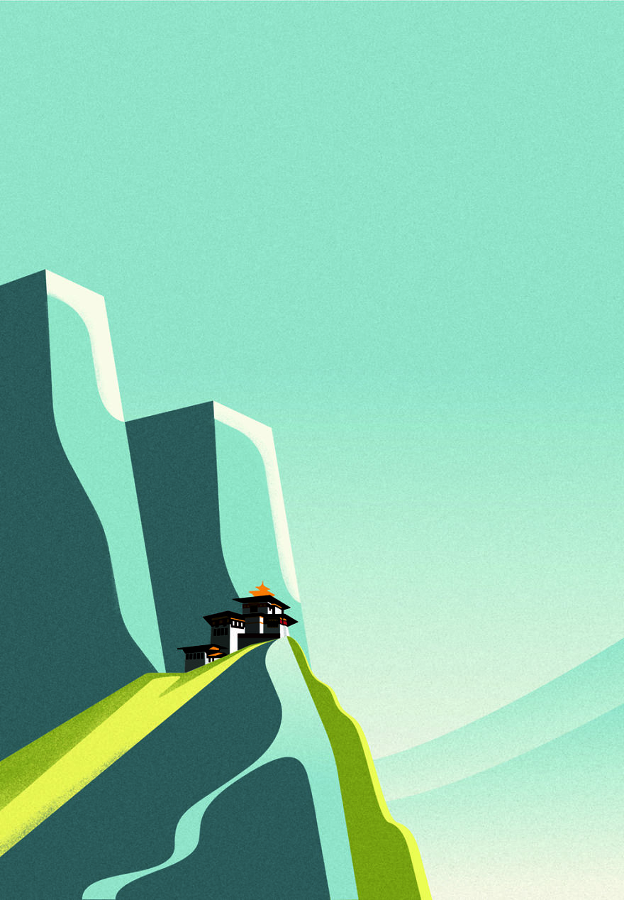 The Incredible Landmarks With Minimal Art Style.