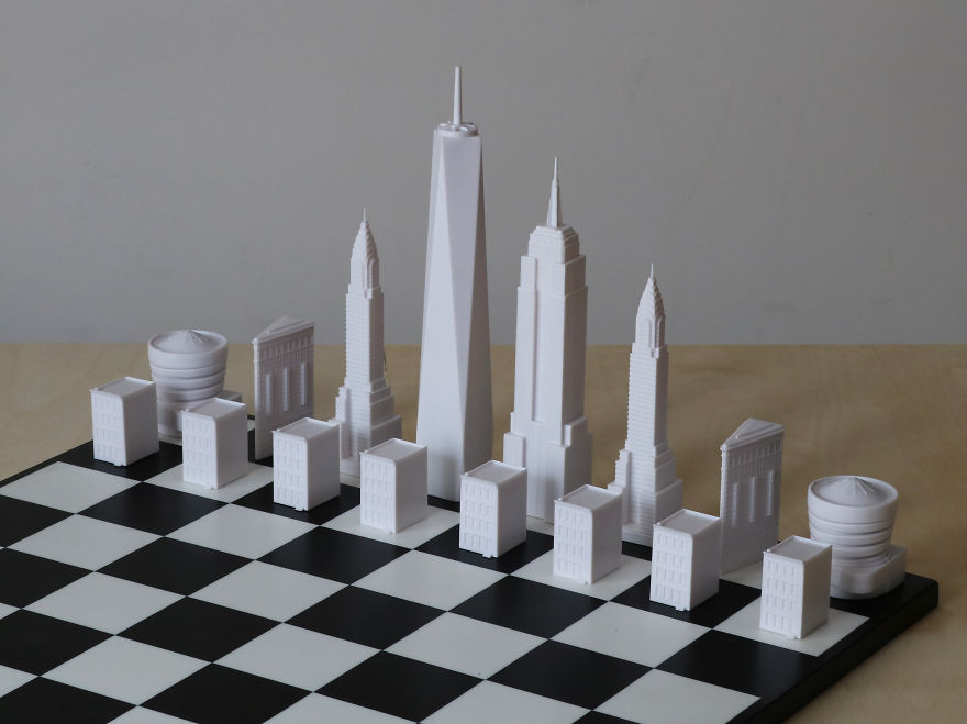 The New York Skyline Chess Set The New York Skyline Chess Set