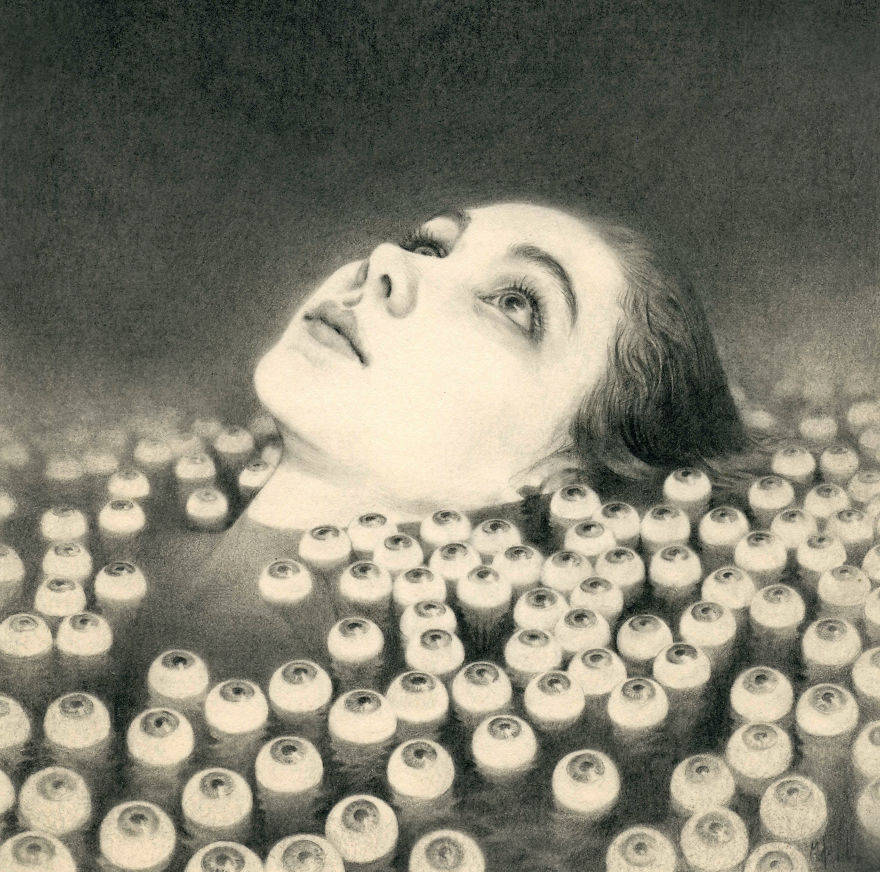 I Capture Dream-Like Images Using A Graphite Pencil