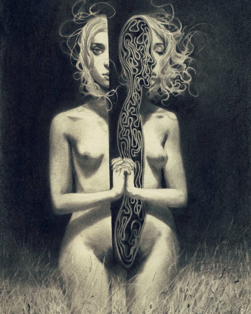 I Capture Dream-Like Images Using A Graphite Pencil