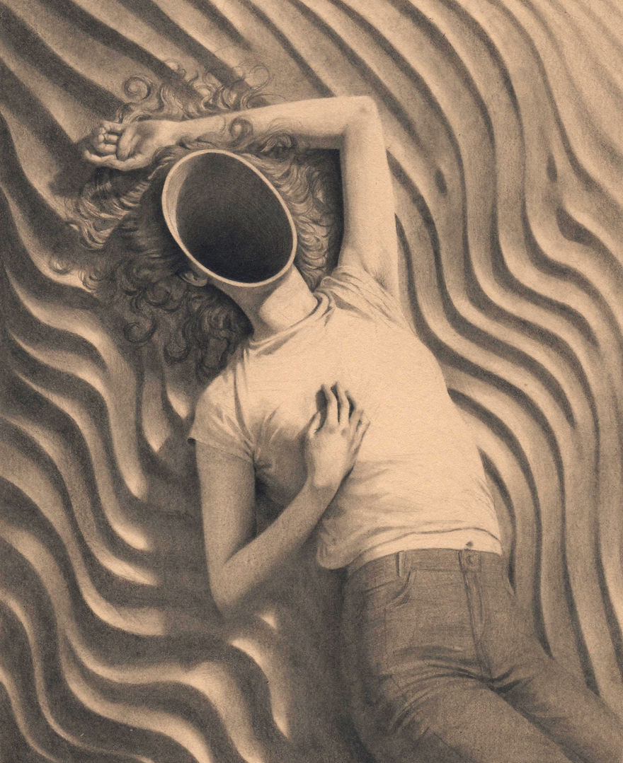 I Capture Dream-Like Images Using A Graphite Pencil