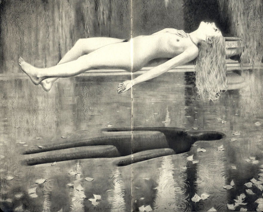 I Capture Dream-Like Images Using A Graphite Pencil