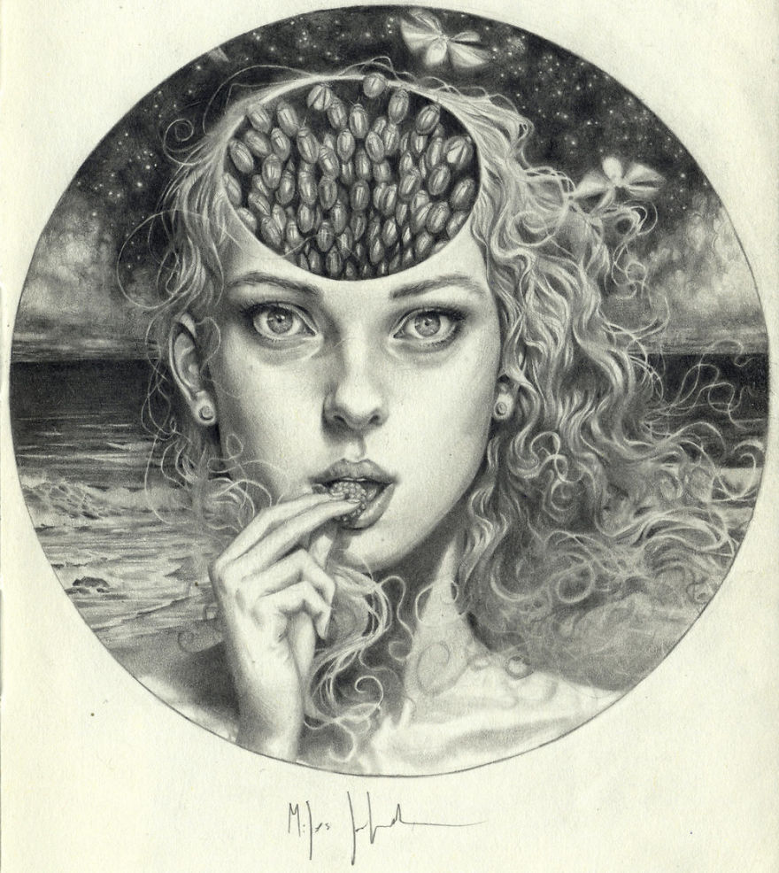I Capture Dream-Like Images Using A Graphite Pencil