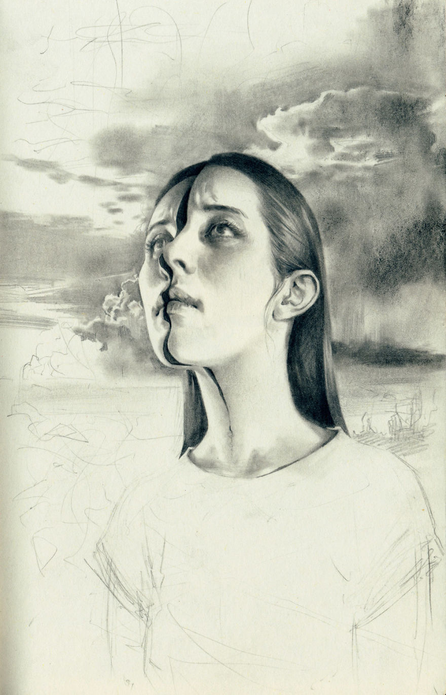 I Capture Dream-Like Images Using A Graphite Pencil