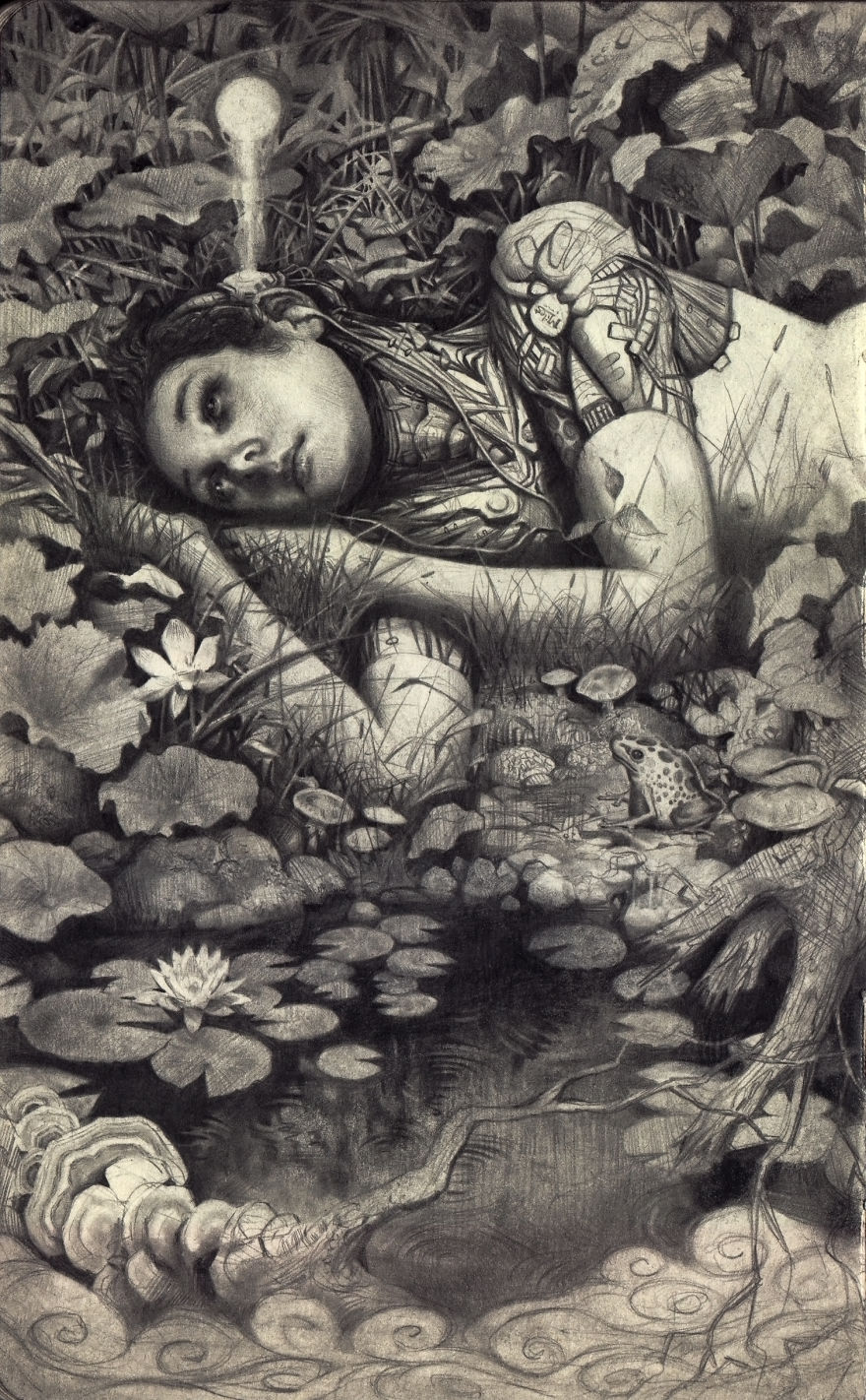 I Capture Dream-Like Images Using A Graphite Pencil