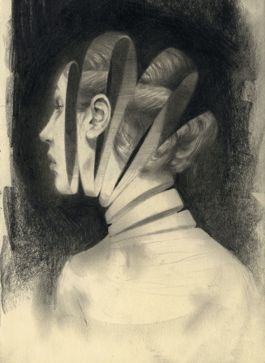 I Capture Dream-Like Images Using A Graphite Pencil