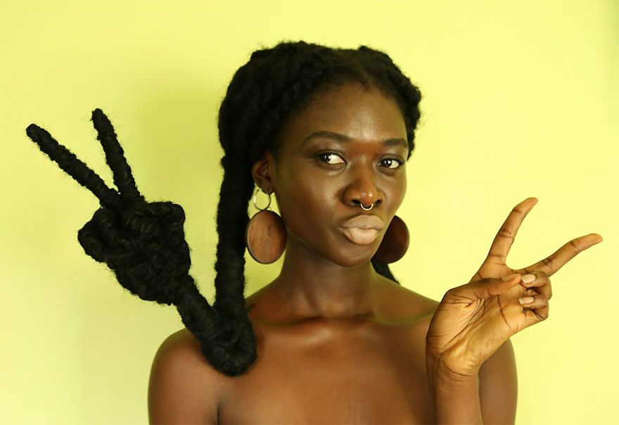 This Ivorian Artist Can Sculpt Her Hair Into Anything