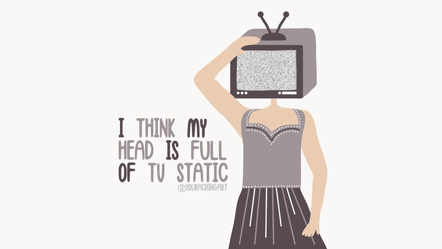 I Make Light-Hearted Illustrations Showing How It Feels To Live With Chronic Fatigue, Chronic Migraine And Anxiety I Make Light-Hearted Illustrations Showing How It Feels To Live With Chronic Fatigue, Chronic Migraine And Anxiety