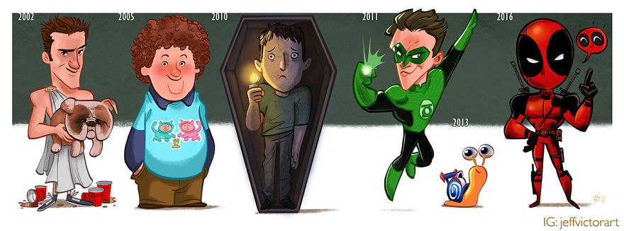 I Illustrate Evolutions Of Famous Actors And Characters I Illustrate Evolutions Of Famous Actors And Characters