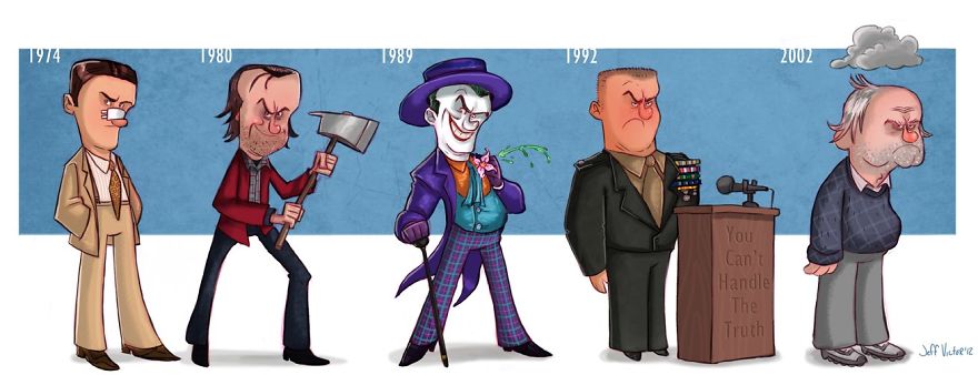 I Illustrate Evolutions Of Famous Actors And Characters I Illustrate Evolutions Of Famous Actors And Characters