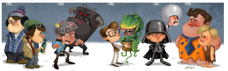 I Illustrate Evolutions Of Famous Actors And Characters I Illustrate Evolutions Of Famous Actors And Characters