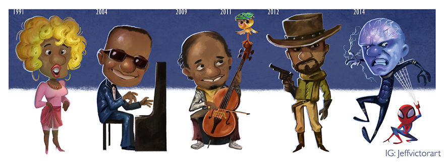 I Illustrate Evolutions Of Famous Actors And Characters I Illustrate Evolutions Of Famous Actors And Characters