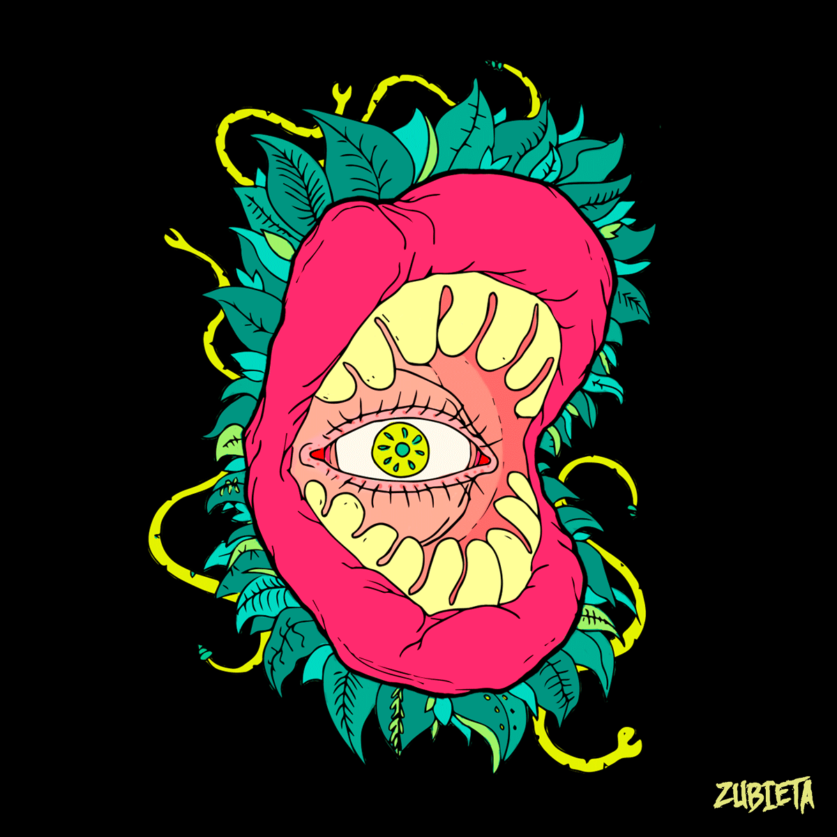 Artist Explores Beauty Through Sexy And Creepy Vibes Using Tropical And Retro Influences