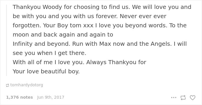 Tom Hardy Posts Emotional Tribute For His Dog Who Just Passed Away, And People Are Drowning In Tears