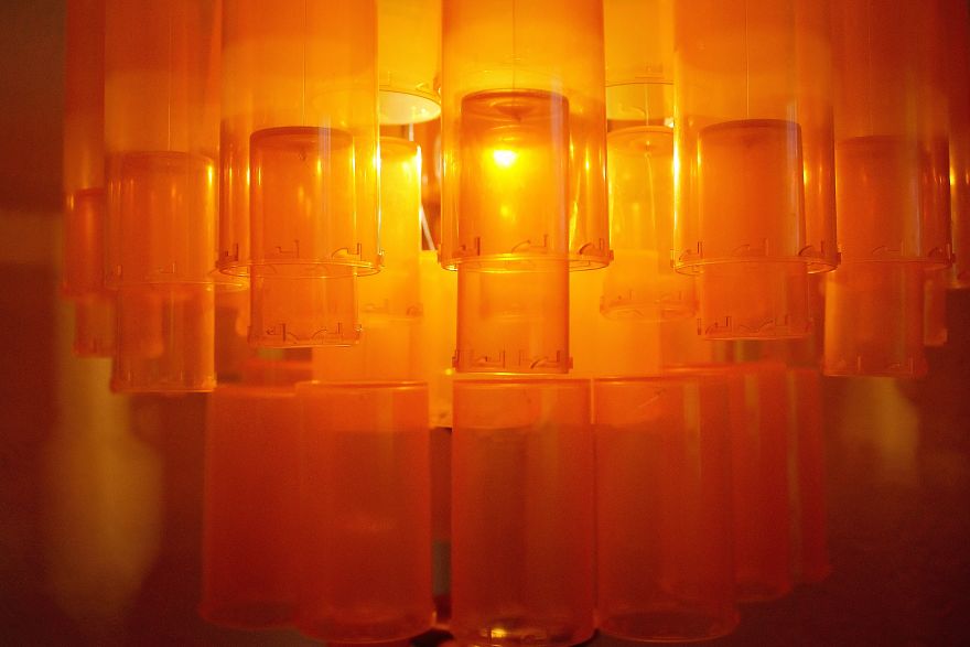 I Revived An Old Lamp Using Nearly 90 Empty Pill Bottles I Revived An Old Lamp Using Nearly 90 Empty Pill Bottles