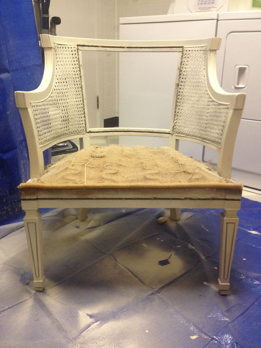 I Covered Cane Back Chair In My Japanese Kimono