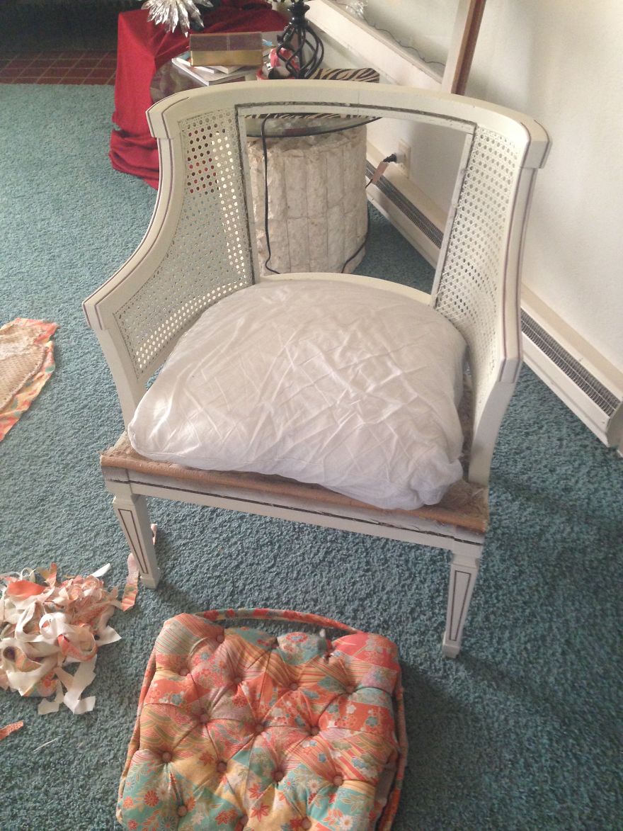 I Covered Cane Back Chair In My Japanese Kimono