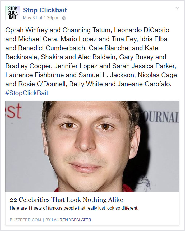 103 Times ‘Stop Clickbait’ Stopped Clickbait 103 Times ‘Stop Clickbait’ Stopped Clickbait