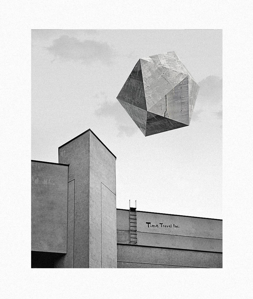 Cosmic Black &#038; White Photo Illustrations Of Architecture