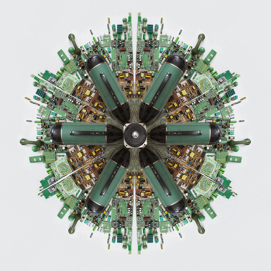 Artists Created Unique Flower Petals From E-Waste