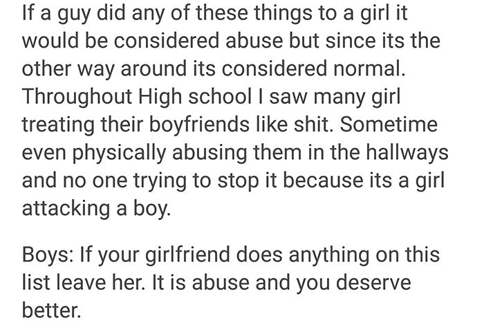 Brutally Honest Post Explains How Girls Are Abusing Their Boyfriends, Check If You’re Not Doing It Too Brutally Honest Post Explains How Girls Are Abusing Their Boyfriends, Check If You’re Not Doing It Too