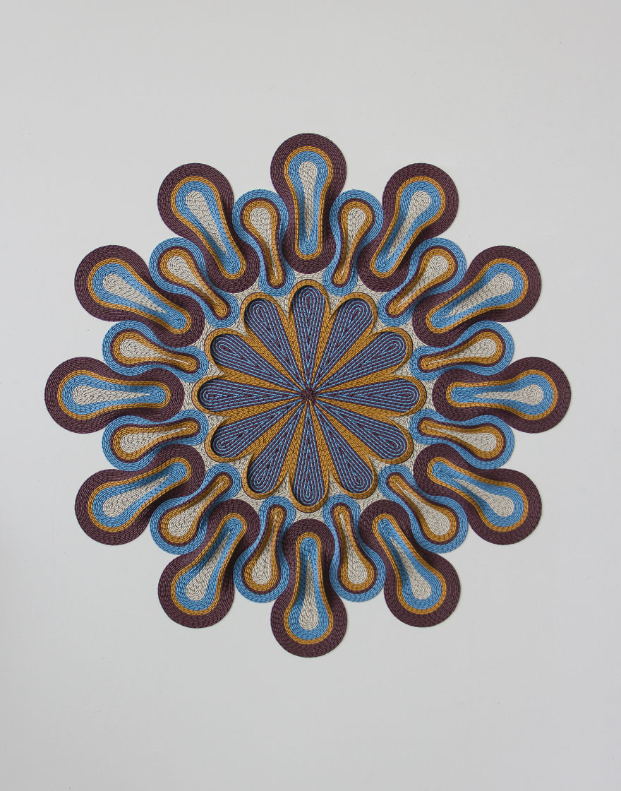 I Create 3D Paper Tapestries Made With Curled Paper Strips I Create 3D Paper Tapestries Made With Curled Paper Strips