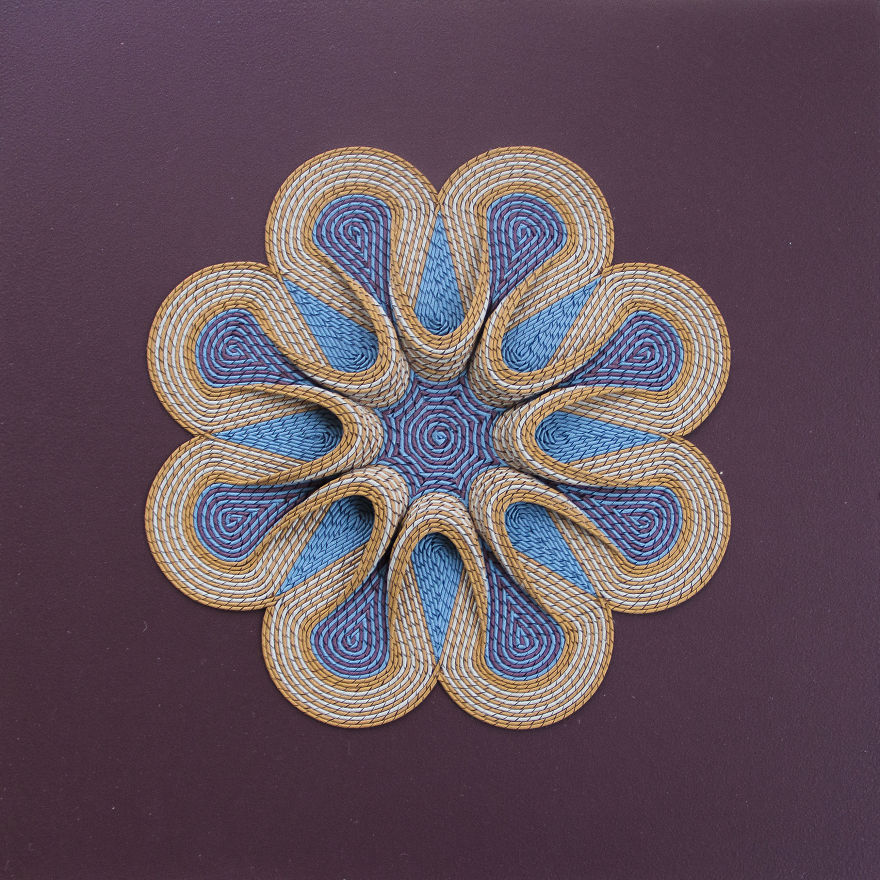 I Create 3D Paper Tapestries Made With Curled Paper Strips I Create 3D Paper Tapestries Made With Curled Paper Strips