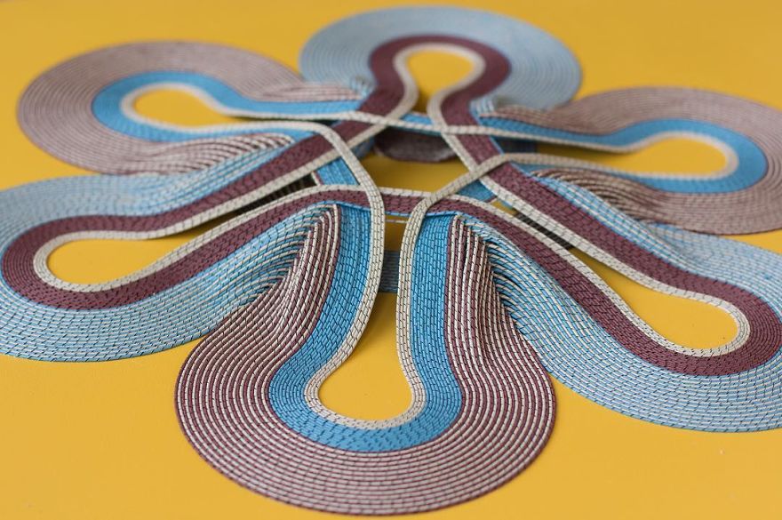 I Create 3D Paper Tapestries Made With Curled Paper Strips I Create 3D Paper Tapestries Made With Curled Paper Strips