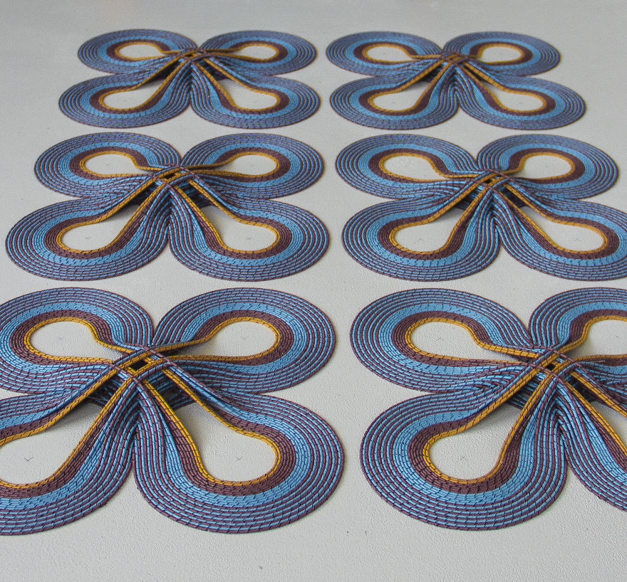 I Create 3D Paper Tapestries Made With Curled Paper Strips I Create 3D Paper Tapestries Made With Curled Paper Strips