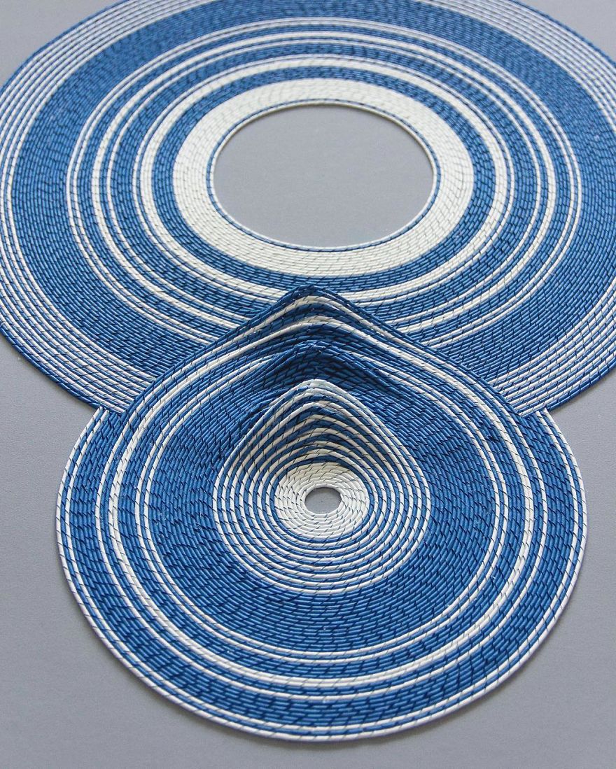 I Create 3D Paper Tapestries Made With Curled Paper Strips I Create 3D Paper Tapestries Made With Curled Paper Strips