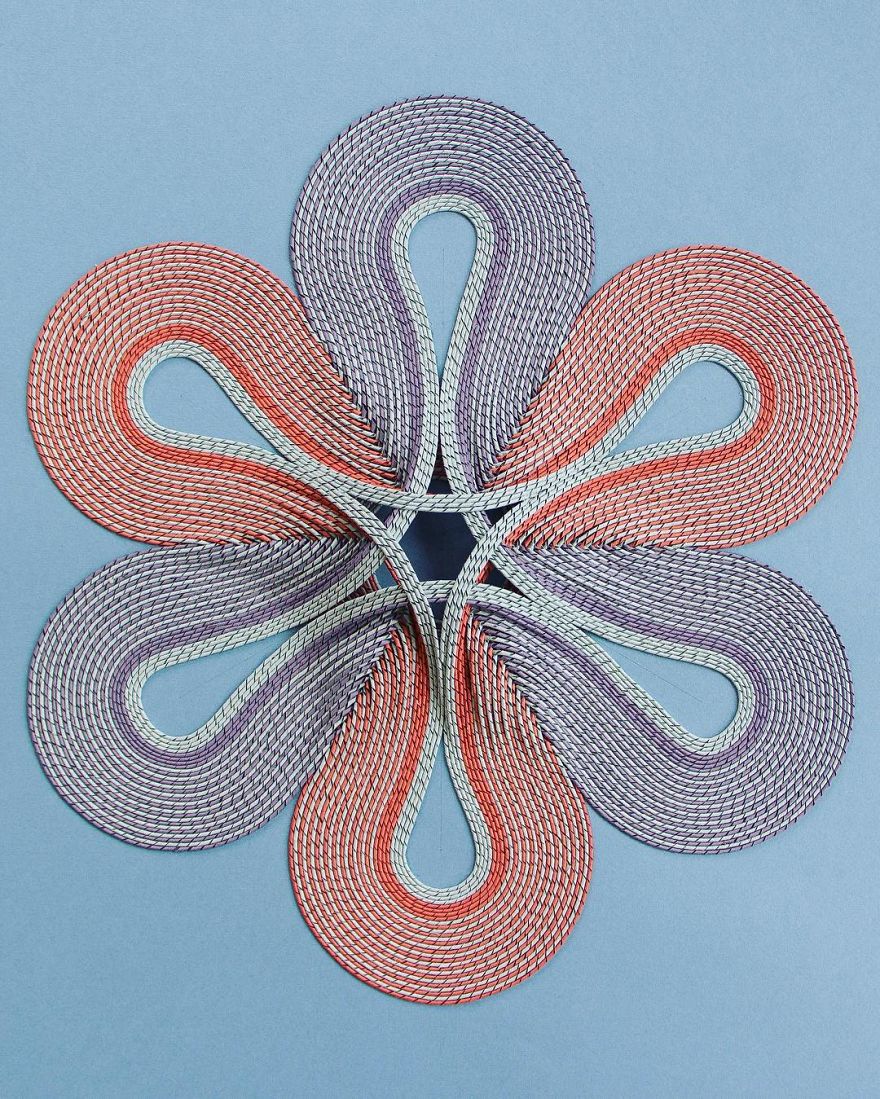 I Create 3D Paper Tapestries Made With Curled Paper Strips I Create 3D Paper Tapestries Made With Curled Paper Strips