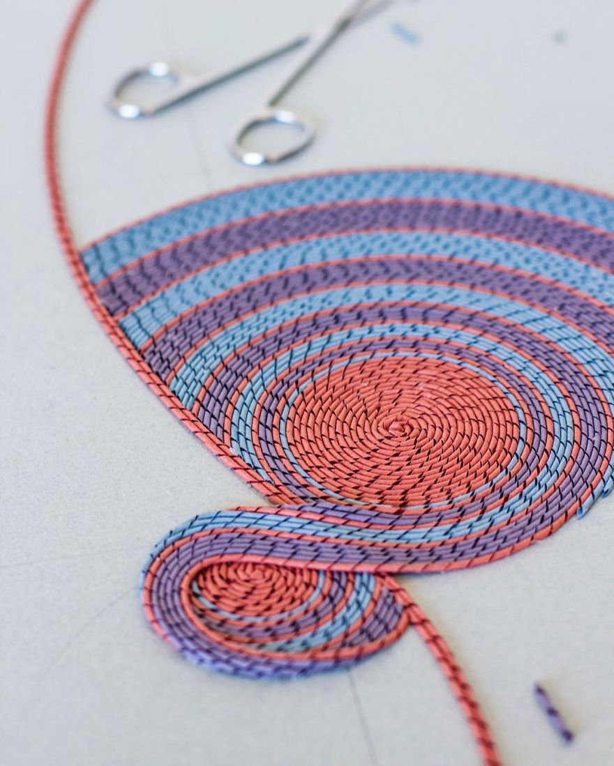 I Create 3D Paper Tapestries Made With Curled Paper Strips I Create 3D Paper Tapestries Made With Curled Paper Strips