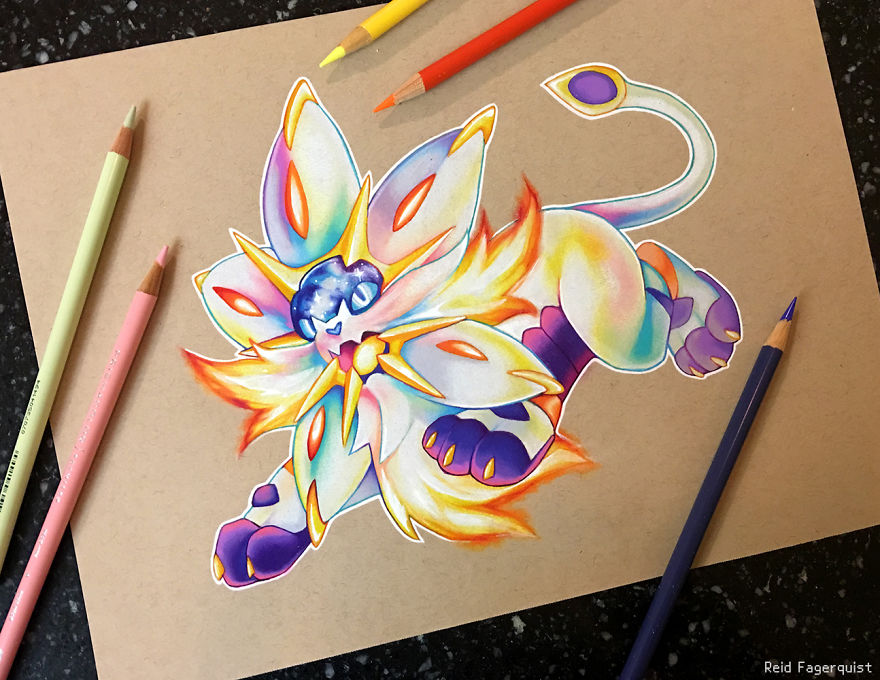 I Create Prismatic Pokemon Art With Colored Pencils I Create Prismatic Pokemon Art With Colored Pencils