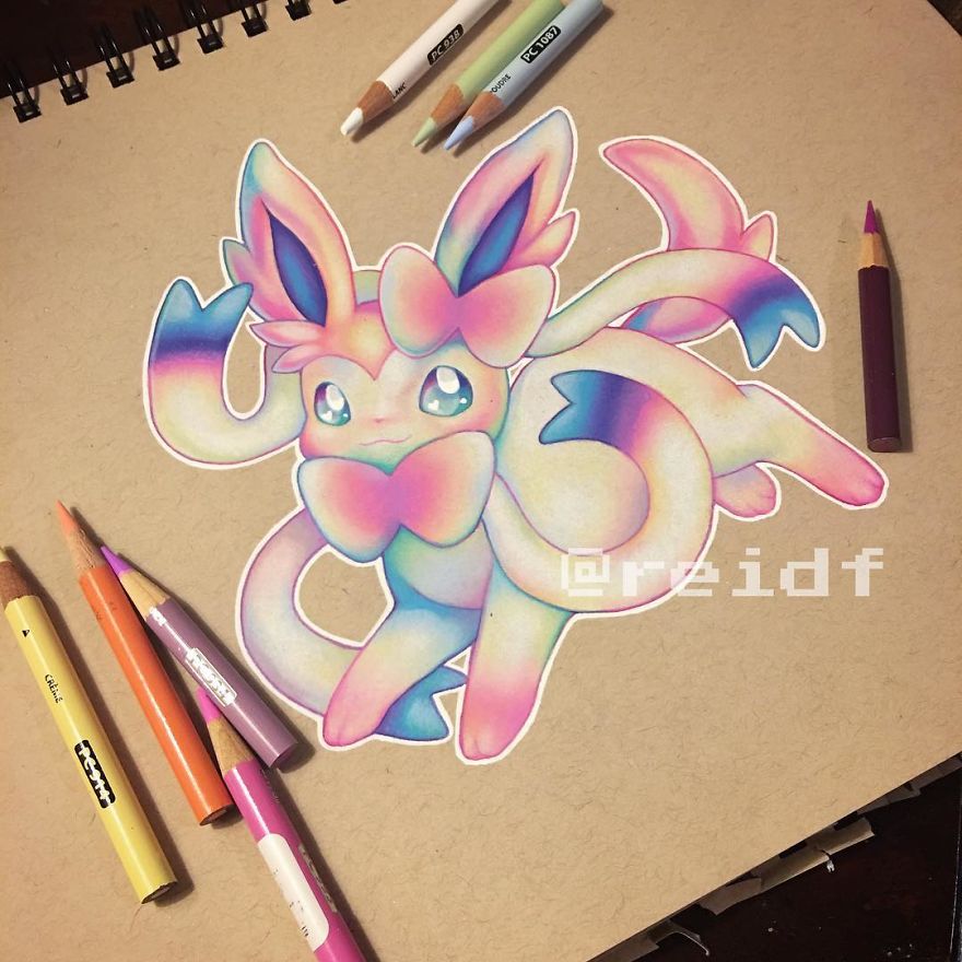 I Create Prismatic Pokemon Art With Colored Pencils I Create Prismatic Pokemon Art With Colored Pencils