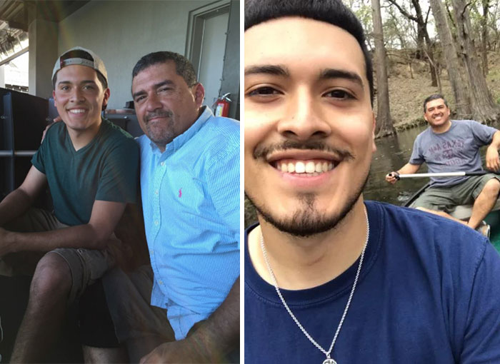 Son Makes Dad A Necktie In The First Grade, 11 Years Later Dad Wears It To His High School Graduation
