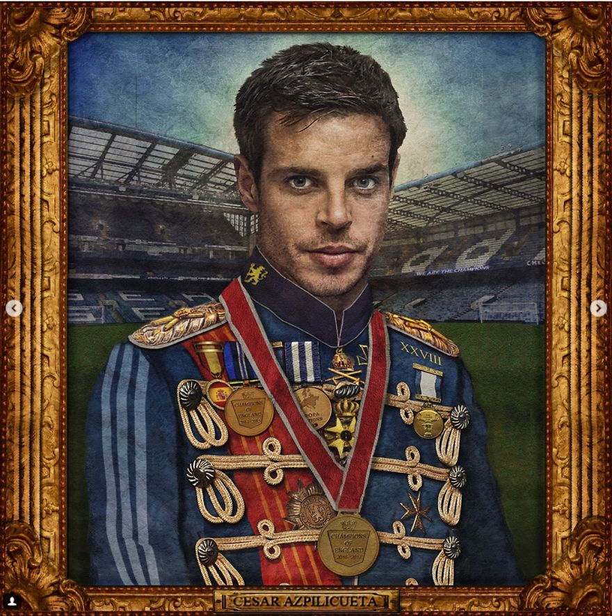 Artist Turns Chelsea Players Into Emperors