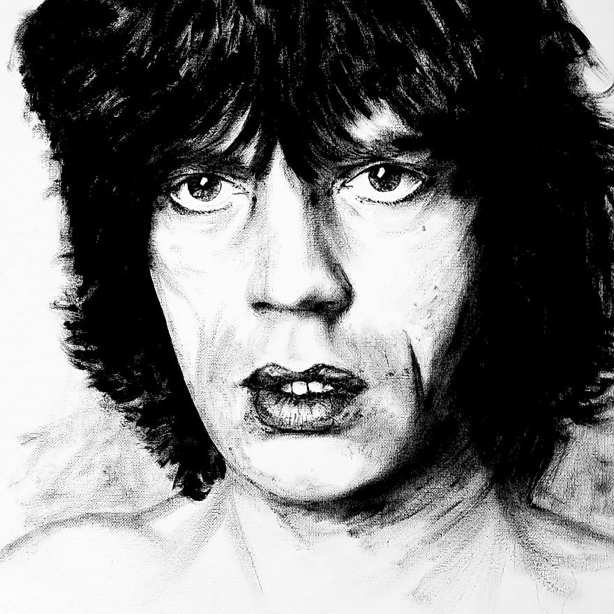 Black And White Celebrity Art