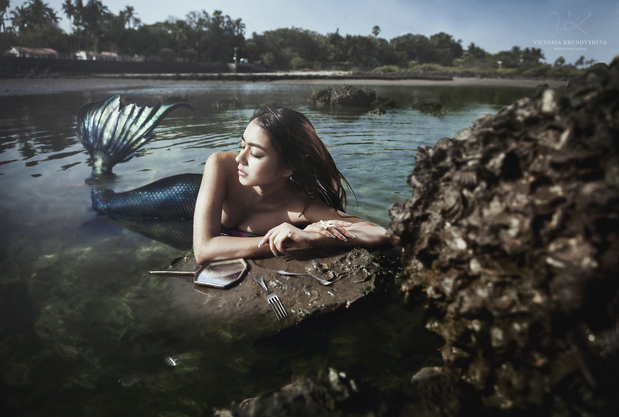 I Photographed Disney&#8217;s Little Mermaid To Address An Issue Of How Girl Children A Being Raised