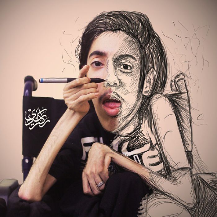 Artist Proves That Disability Is Not A Limit By Creating These Realistic Paintings