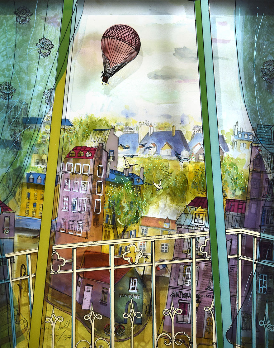 I Use Innovative Technique Of Painting On Glass… In 3D