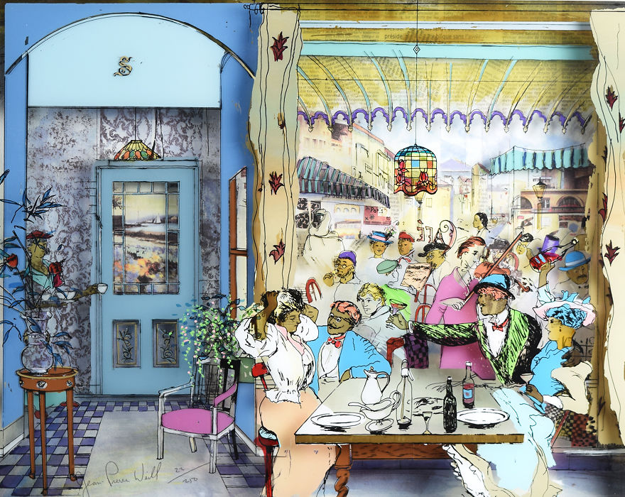 I Use Innovative Technique Of Painting On Glass… In 3D